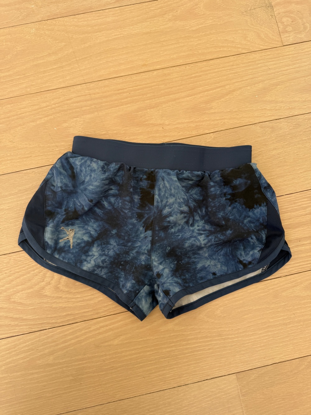 Girls Navy Tie-Dye Active Shorts